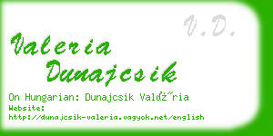 valeria dunajcsik business card